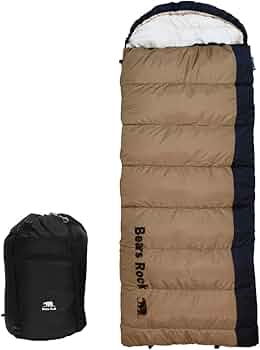 Amazon.co.jp: Bears Rock ベアーズロック -15度 寝袋 シュラフ キング